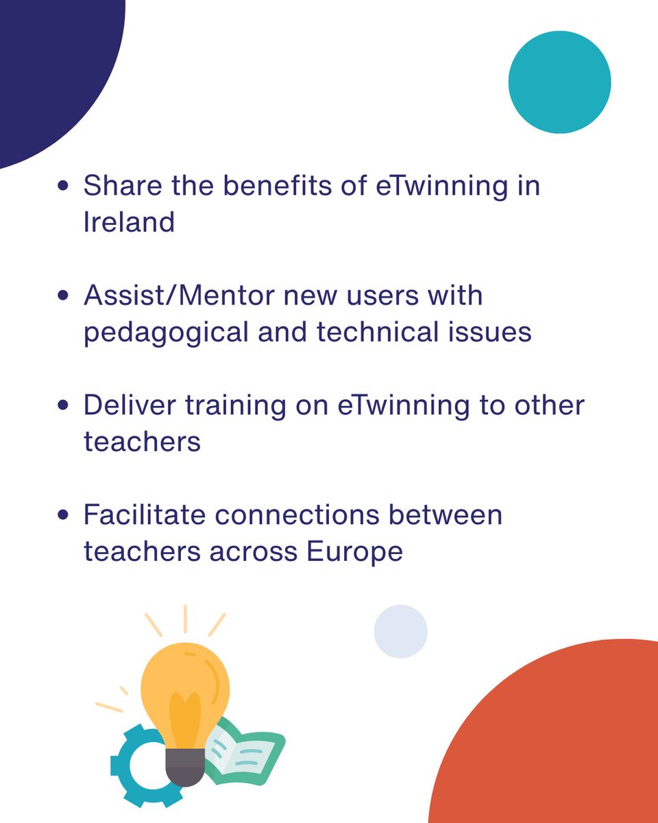 Leargas_etwinn's tweet photo. 🧑‍🏫 eTwinning Ambassadors are here to help you get started.

They support, guide and connect teachers across Ireland and Europe.

Find out how they can help you launch your own project 👇
🔗 https://t.co/YX1AaTG6a2

#eTwinning #eTwinningIreland #ConnectAndCollaborate https://t.co/QTdYql2Zmc
