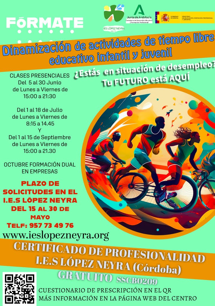 📢📢 Se amplía el plazo de solicitud curso SSCB0209 Dinamización de tiempo libre educativo infantil y juvenil hasta el viernes 6⃣  junio. Anímate!!
Información en 👇:
noticiaslopezneyra.blogspot.com/2025/06/se-amp…