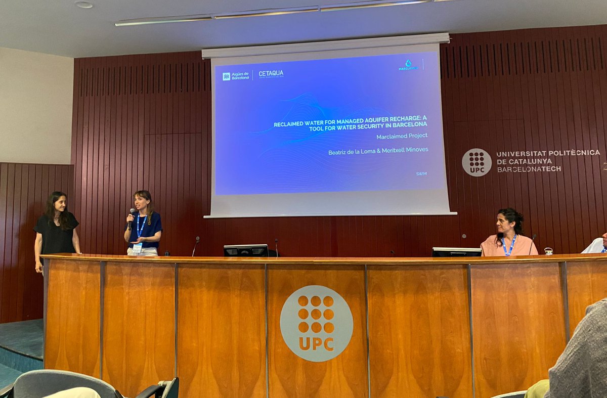 ⏮ Last month, <a href="/marclaimed/">MARCLAIMED 🇪🇺</a> was successfully presented during the #ISMAR12 conference in #SouthAfrica.

🎙️Partners from <a href="/CETAQUA/">Cetaqua</a>  &amp; <a href="/aiguesbcnclient/">Aigües de Barcelona</a> highlighted how #Barcelona is pioneering the use of advanced #MAR techniques with reclaimed water.

➡️More: marclaimed.eu/marclaimed-eu-…