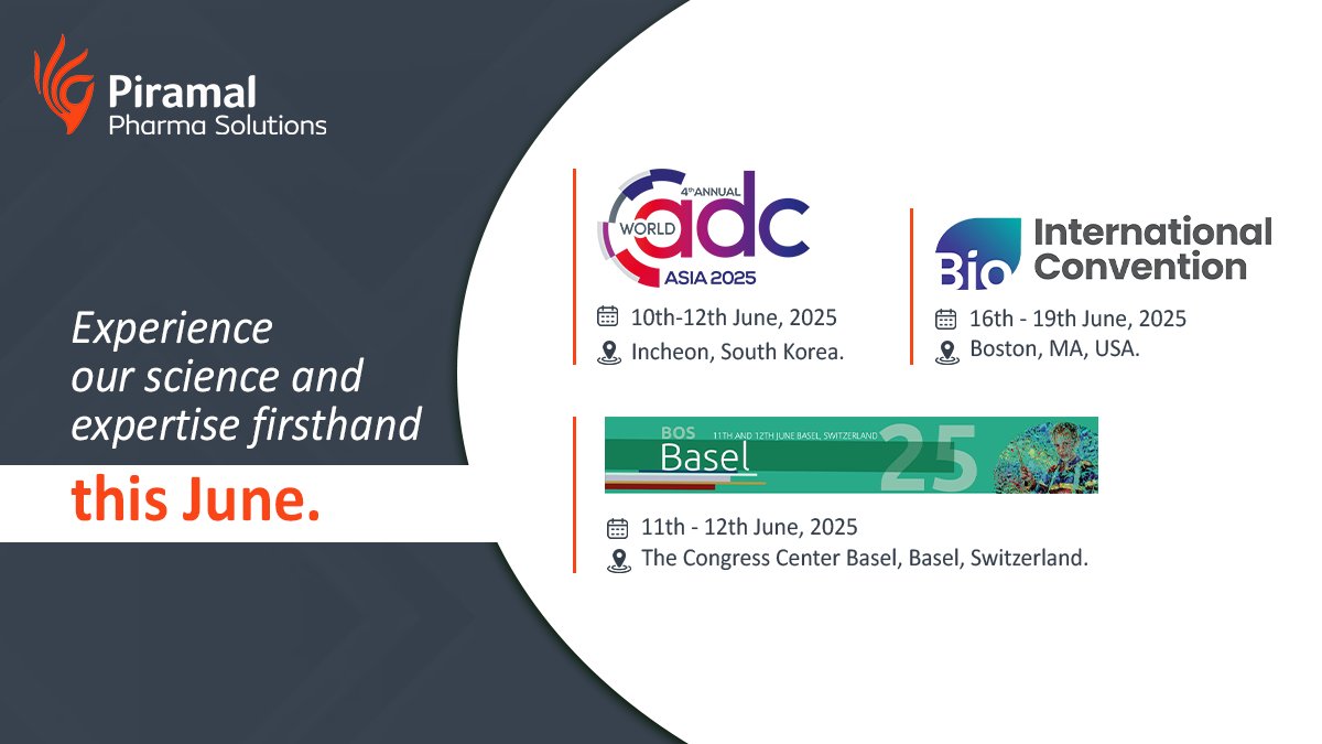 From Berlin to Boston🌍

This June, we’re shaping the future of drug development💊

🌐 World ADC Asia | Jun 10–12 | Incheon
🔬 BOS CMC | Jun 11–12 | Basel
🌱 BIO Int’l | Jun 16–19 | Boston

Let’s connect and drive impact! 🤝