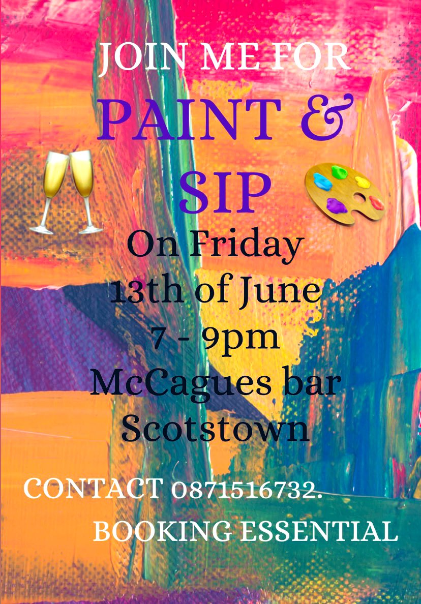 McCague’s Bar (@mccaguesbar) on Twitter photo Join Orla for her next night of #Paint & #Sip. <a href="/artsinmonaghan/">Monaghan Arts office / Oifig Ealaíona Muineachán</a> Join Orla for her next night of #Paint & #Sip. <a href="/artsinmonaghan/">Monaghan Arts office / Oifig Ealaíona Muineachán</a>