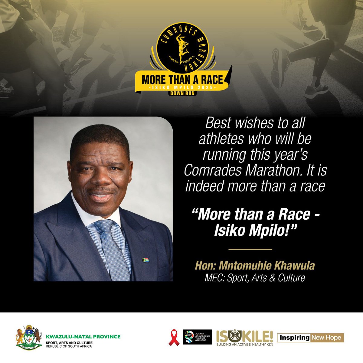 Six of our colleagues will be running the 2025 Comrades Marathon!  #activeandwinningkzn #isukilekzn