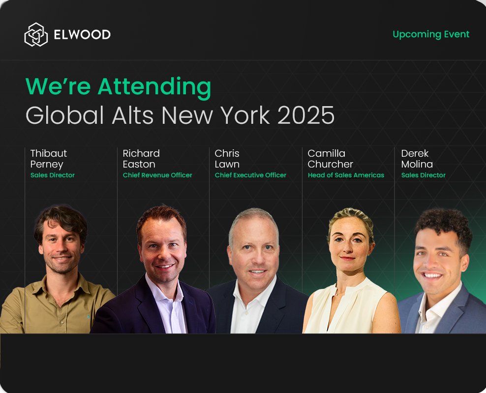 🇺🇸 Elwood Technologies will be at Global Alts New York 2025 from June 9-10, 2025, at The Glasshouse in New York City

Our team members attending:

Chris Lawn - Chief Executive Officer
Richard Easton - Chief Revenue Officer
Camilla Churcher - Head of Sales Americas
Thibaut Perney