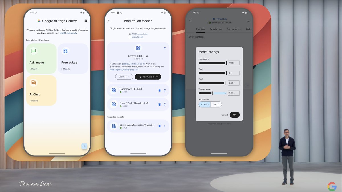 Google just dropped Edge AI Gallery, an official open-source app to run AI models locally on your phone.

- No internet needed
- Completely FREE
- Multimodal

5 Powerful features you don't want to miss: