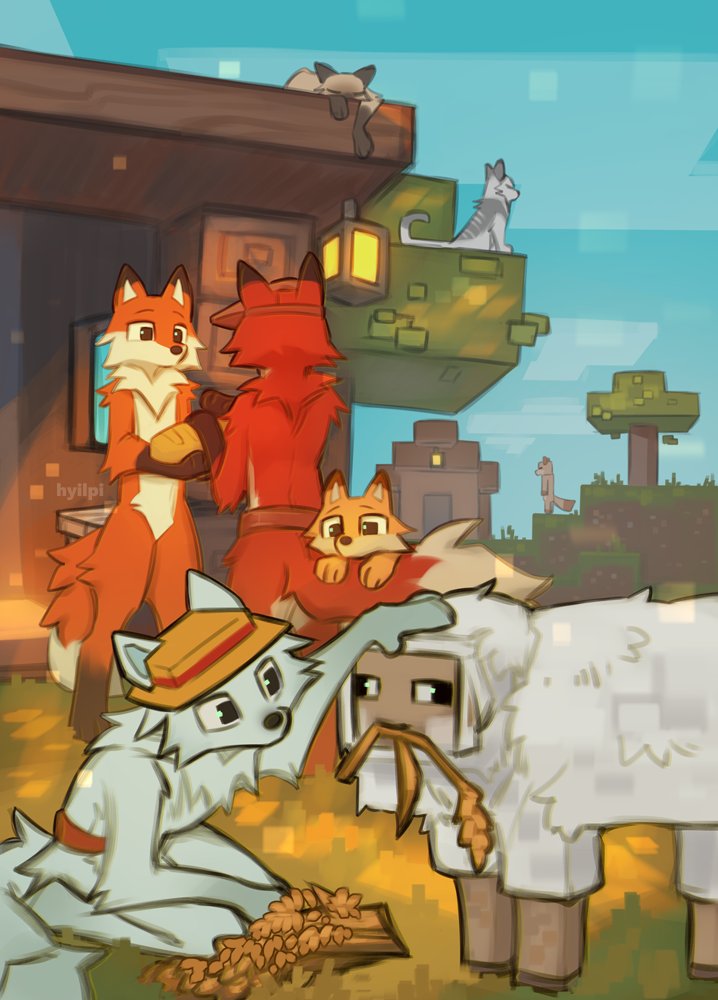 hyilpi_soukoku's tweet image. Sunny day in Minecraft~