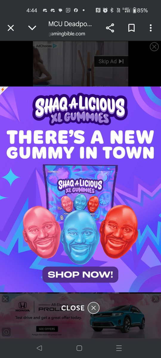 ice0cracker's tweet photo. I encountered an even worse example. The funny thing is, right after i took a screenshot of how bad it was, an ad for shaq gummies popped up! lol https://t.co/5BDQ70QGek