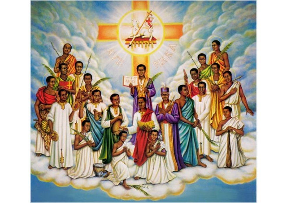 UniCatolicos_es's tweet photo. Hoy la Iglesia recuerda a los mártires de Uganda, quemados y desmembrados por negarse a practicar actos homosexuales con el rey y no querer renunciar a su fe en Cristo. https://t.co/tm9uUFSDaM