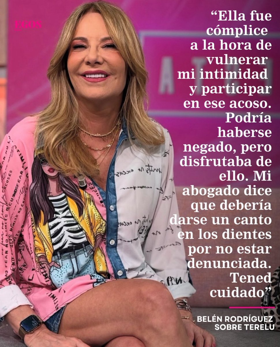 #YoMeRebelo3J
<a href="/belenrdguez/">Belén Rodríguez</a> y a ti tu abogado no te ha advertido de las consecuencias de haber sido cómplice y cooperadora necesaria en el acoso y maltrato mediático a <a href="/adavidflores/">ANTONIO DAVID FLORES</a> , Olga Moreno y Rocío Flores ? Al grito de “no tiene coño,no lo tiene” y “la talla 38 me aprieta el