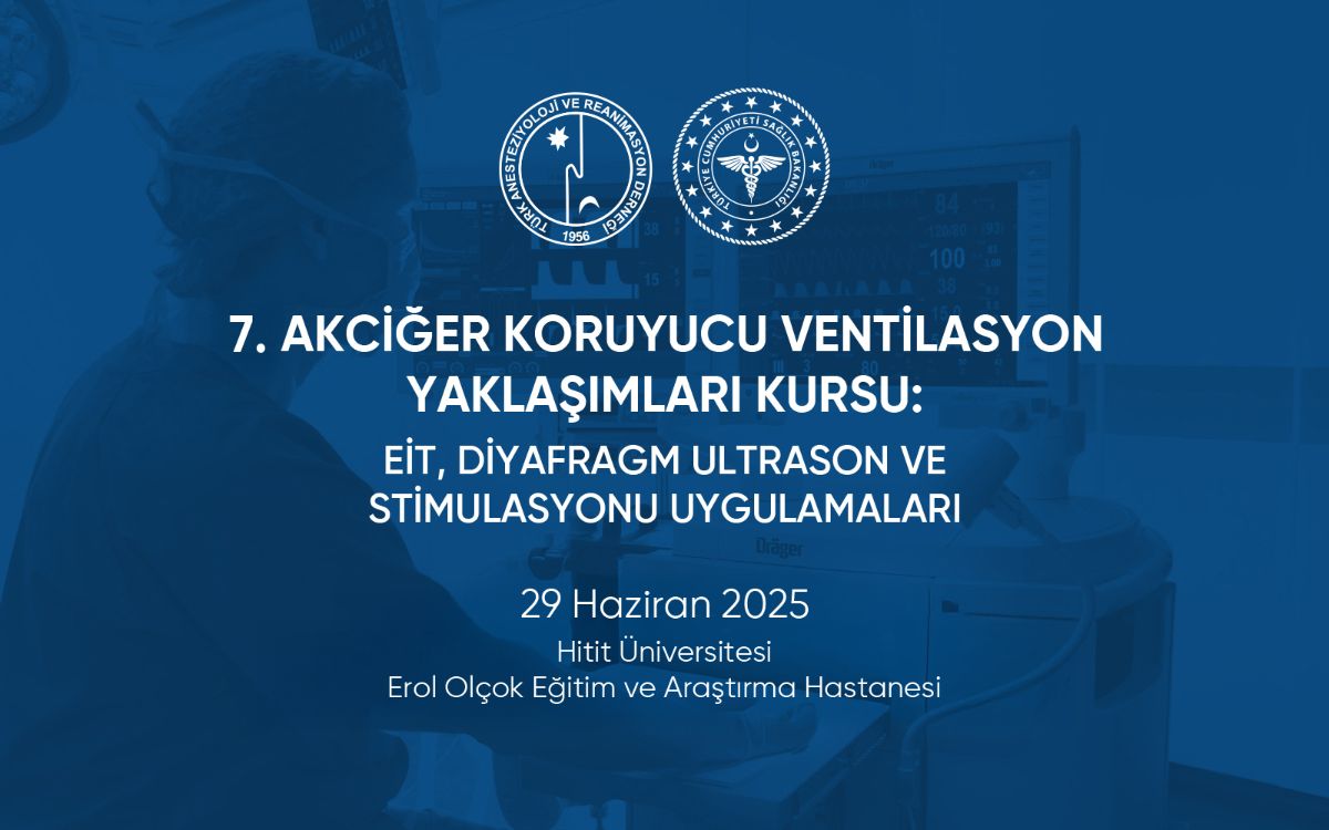 TARD tarafından “7.Akciğer Koruyucu Ventilasyon Yaklaşımları Kursu: EIT, Diyafram Ultrasonu ve Stimulasyonu Uygulamaları” Çorum Hitit Üniversitesi Erol Olçok Eğitim ve Araştırma Hastanesi 29 Haziran 2025 Pazar günü gerçekleştirilecektir.

tard.org.tr/haberler/2762