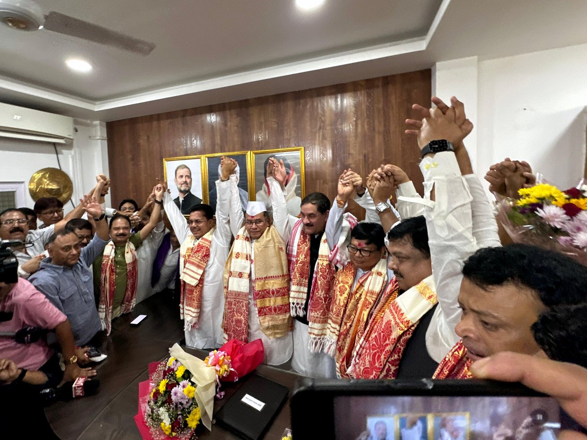 Gaurav Gogoi (@gauravgogoiasm) on Twitter photo I want to thank Congress President <a href="/kharge/">Mallikarjun Kharge</a> ji, CPP chairperson Sonia Gandhi ji, LoP <a href="/RahulGandhi/">Rahul Gandhi</a> ji, GSO <a href="/kcvenugopalmp/">K C Venugopal</a> for giving me this big responsibility.
We will do our best to form a Congress government in Assam in the coming days. I have taken over the responsibility as I want to thank Congress President <a href="/kharge/">Mallikarjun Kharge</a> ji, CPP chairperson Sonia Gandhi ji, LoP <a href="/RahulGandhi/">Rahul Gandhi</a> ji, GSO <a href="/kcvenugopalmp/">K C Venugopal</a> for giving me this big responsibility.
We will do our best to form a Congress government in Assam in the coming days. I have taken over the responsibility as