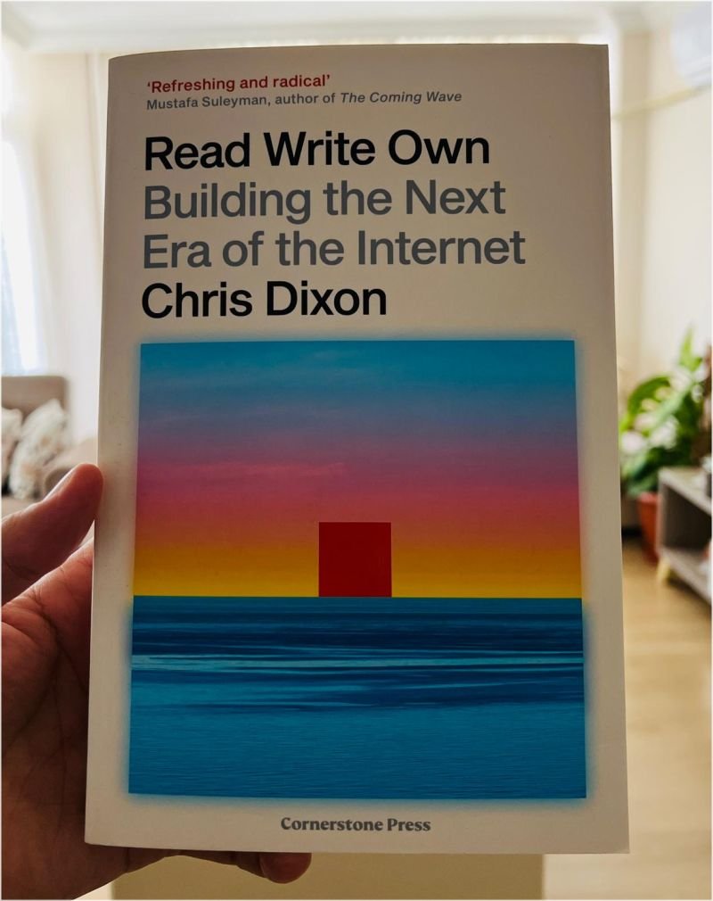 Just finished "Read Write Own" by <a href="/cdixon/">Chris Dixon</a>  — it opened up a whole new lens on Web3.

Now I see blockchain not just as tech, but as a path to a more open, user-owned internet.

Highly recommend.