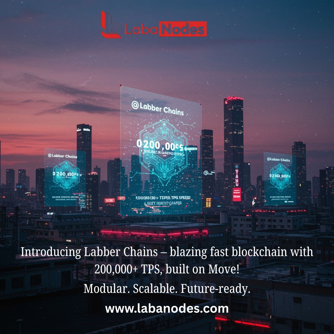 Labanodes's tweet photo. π Introducing Labber Chains by #Laba Nodes β the next-gen blazing fast blockchain powered by Move, delivering an insane 200,000+ TPS!
Are you ready to build without limits?
π https://t.co/1u0kVPWGeO
#LabaNodes #LabberChains #BlockchainTechnology #Web3 #CryptoInnovation #BTC https://t.co/JTurvCE3Ec