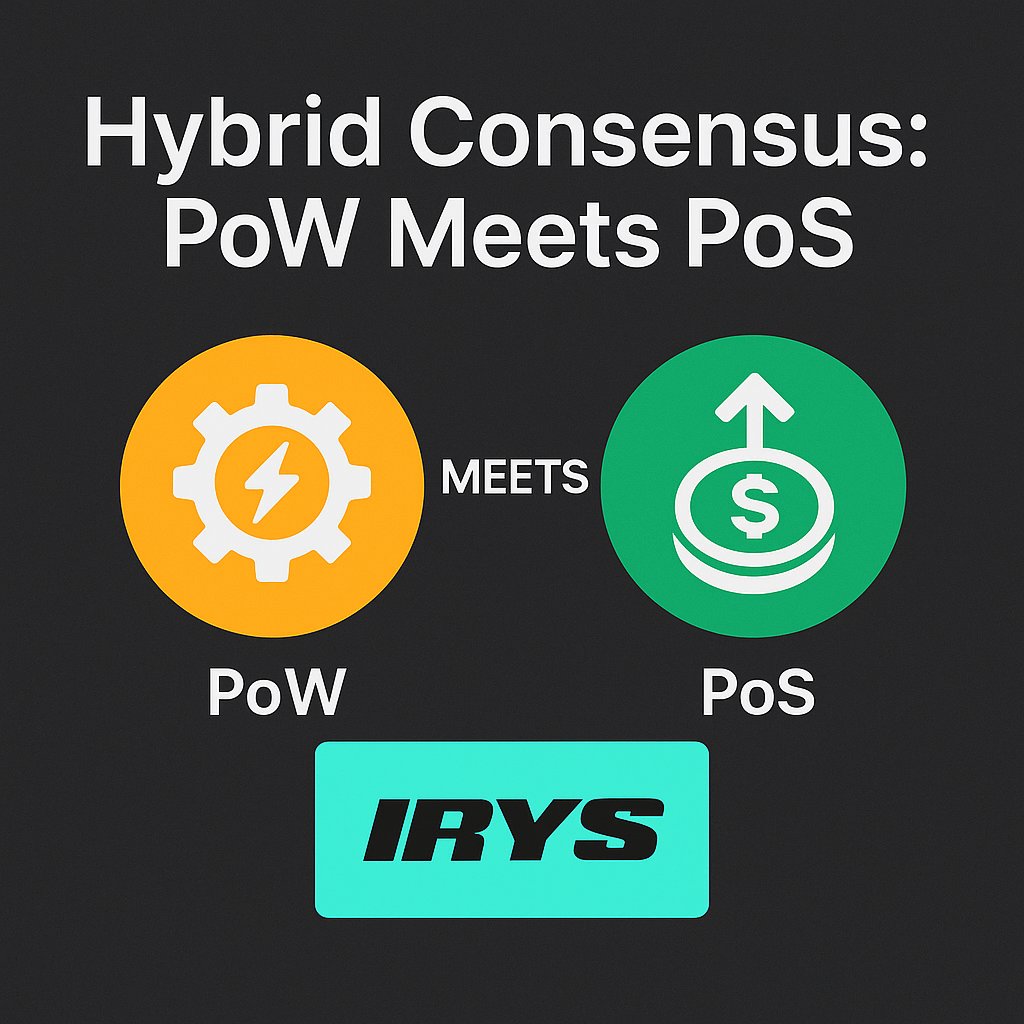 FK (@namedfarouk) on Twitter photo Hybrid Consensus: PoW Meets PoS
<a href="/irys_xyz/">Irys (โงแดโง)</a> fuses the best of both worlds, Proof of Work and Proof of Stake, to create a secure, scalable, and data-friendly blockchain. Hereโs how it works:
Most chains pick a side:
โ PoW = security via computational effort (e.g., Bitcoin)
โ Hybrid Consensus: PoW Meets PoS
<a href="/irys_xyz/">Irys (โงแดโง)</a> fuses the best of both worlds, Proof of Work and Proof of Stake, to create a secure, scalable, and data-friendly blockchain. Hereโs how it works:
Most chains pick a side:
โ PoW = security via computational effort (e.g., Bitcoin)
โ