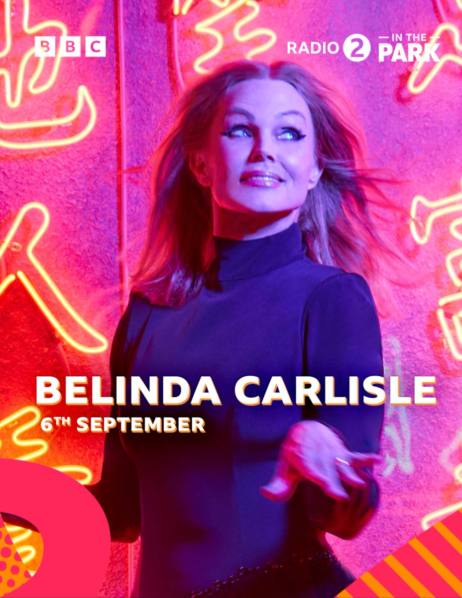 belindacarlisle's tweet image. Hey there all my UK fans!. I am super to announce that I will be playing #R2InThePark Chelmsford on September 6th 2025!
Head to bbc.co.uk/radio2inthepar… to find out all the information and how to get tickets! 🧡
I hope to see you there! ❤️