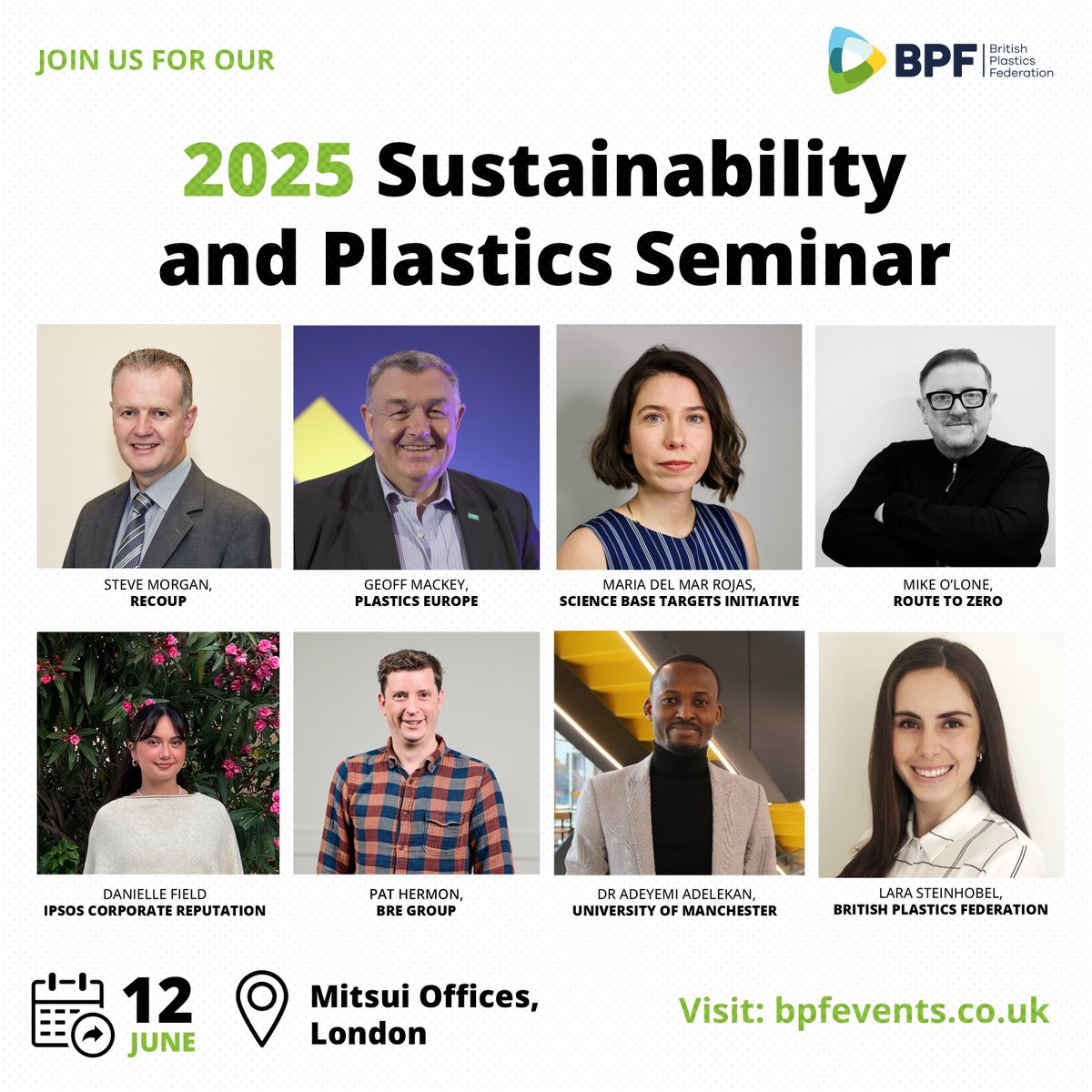 British Plastics Federation (@thebpf) on Twitter photo Ready for some great networking? 🌍 Join us next week in London for the BPF’s annual #Sustainability & Plastics #Seminar, sponsored by <a href="/mitsuiandco/">Mitsui & Co., Ltd. / 三井物産株式会社</a>!
Learn about the environmental, social & economic drivers shaping plastics👉 shorturl.at/RqIcC
📅 12 June 2025
📍 London Ready for some great networking? 🌍 Join us next week in London for the BPF’s annual #Sustainability & Plastics #Seminar, sponsored by <a href="/mitsuiandco/">Mitsui & Co., Ltd. / 三井物産株式会社</a>!
Learn about the environmental, social & economic drivers shaping plastics👉 shorturl.at/RqIcC
📅 12 June 2025
📍 London