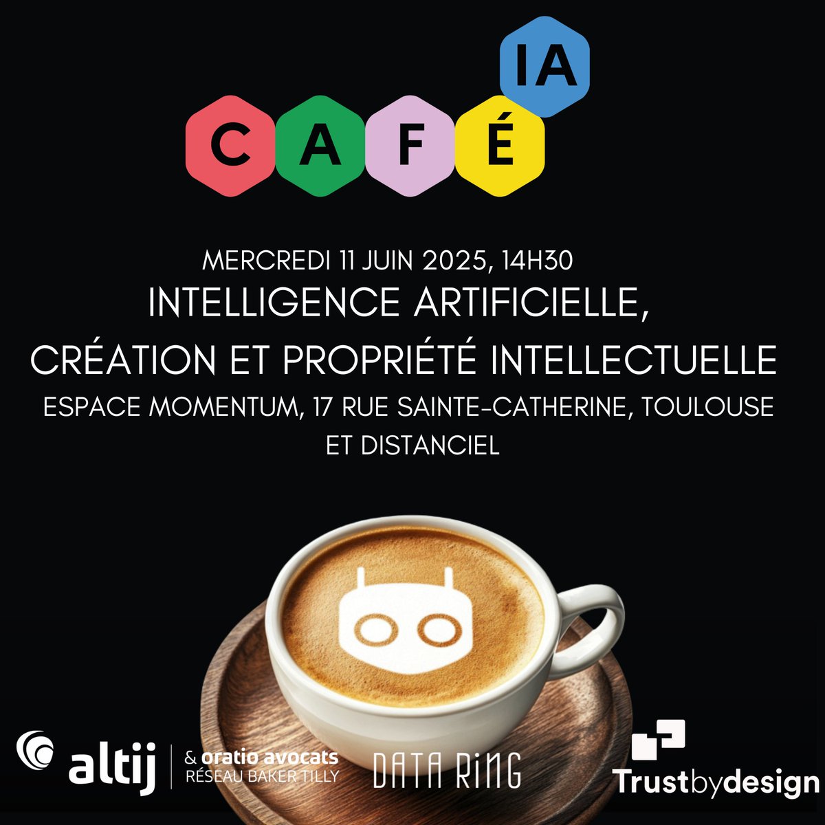 .<a href="/ALTIJ_Avocats/">Altij & Oratio Avocats</a> est partenaire du Café IA <a href="/DataRing2/">DATA RING</a> qui se tiendra le 11 juin 2025 à Toulouse. Un événement gratuit sur les liaisons dangereuses entre l'#IA et la création avec des artistes, juristes, experts...Infos et inscriptions ici et en MP : data-ring.net/detail-actuali…