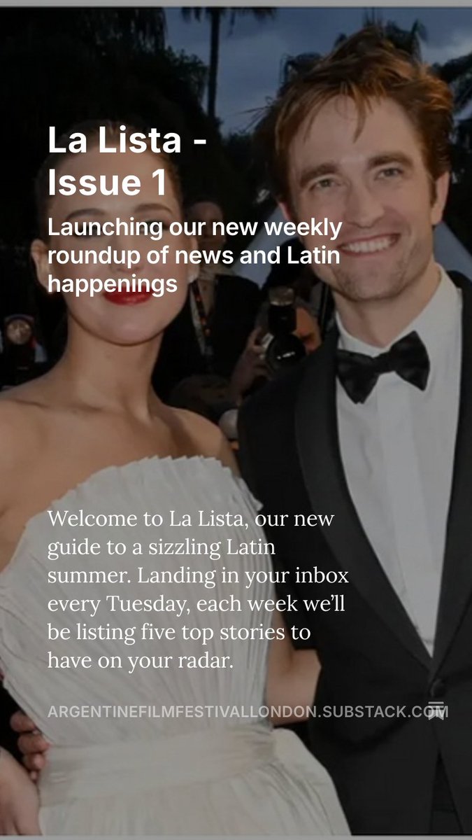 Big news! Read the first issue here: …entinefilmfestivallondon.substack.com/p/la-lista-iss…