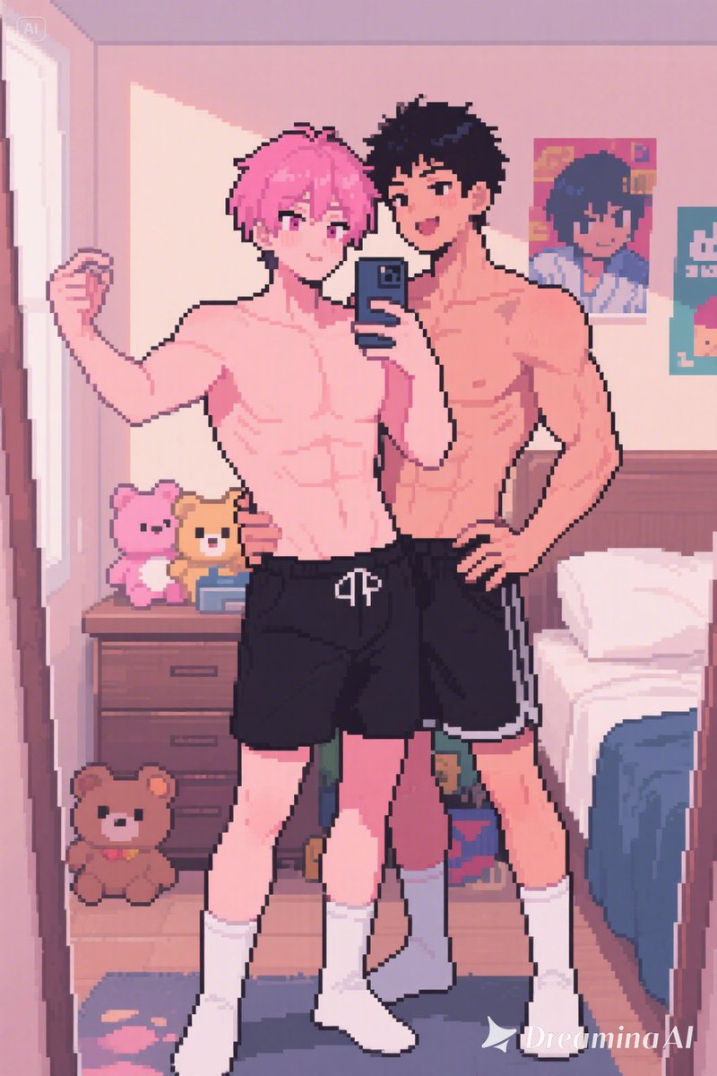 Friends

#anime #gay #lgbt #pride #PixelArt #AnimeAesthetic #GayCouple #CuteCouple #LGBTQArt #BoyLove #QueerLove #ShirtlessBoys #RetroArt #SoftBoys #CozyRoom #YaoiArt #CoupleGoals #ArtOfX #DreamyVibes