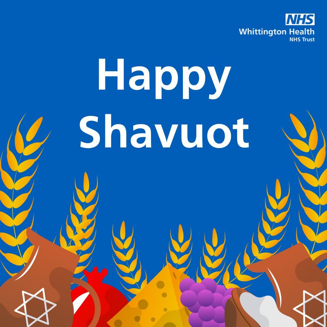 Happy Shavuot from Whittington Health! 🎉 
Wishing those who are celebrating joy and blessings! 🌸