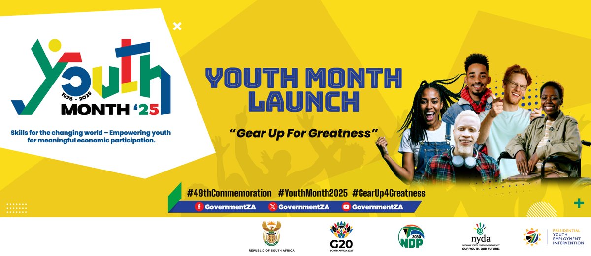 YOUTH MONTH 2025. The commemoration of Youth Month, and particularly Youth Day on 16 June, pays tribute to the 1976 Soweto Uprisings. Youth Month 2025 will be commemorated under the theme: “Skills for the changing world, empowering youth for meaningful economic participation.”