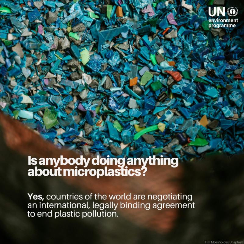 UNEP's tweet photo. Microplastics are everywhere — from the ocean floor to Mount Everest, and even in our bodies.

But what are they, why should we care, and what can we do about them?

Ahead of June 5, #WorldEnvironmentDay, swipe to discover more.