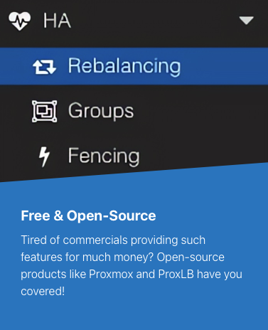 Proxmox for Enterprises: Imagine DRS-Like Guest Load Balancing!

ProxLB automatically rebalances VMs &amp; Containers across a Proxmox cluster based on memory, CPU, and local disk usage, and can suggest the best nodes for further automation within CI/CDs. It supports maintenance