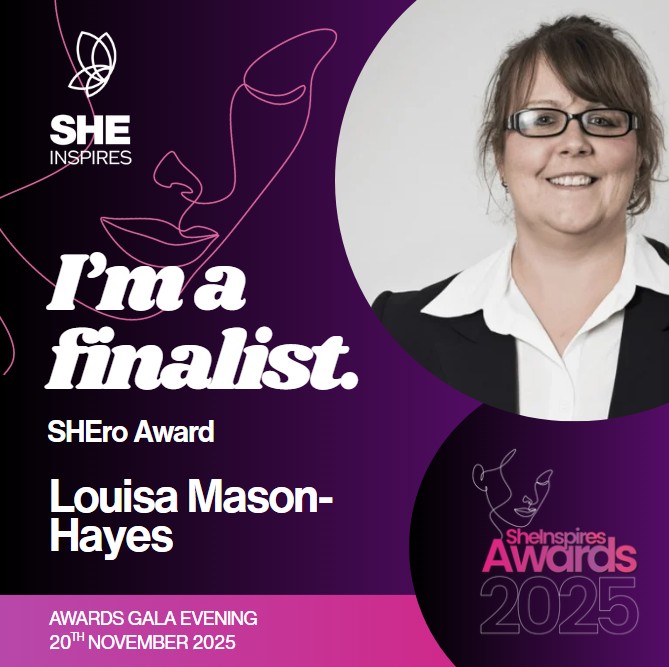 Our Director of CSR, Louisa Mason-Hayes, is a finalist in the SheInspires Awards 2025! 

She has been nominated for the SHEro Award, and we wish her the best of luck in the finals. 

<a href="/SheInsprAwrds/">SheInspires 🦋</a>
