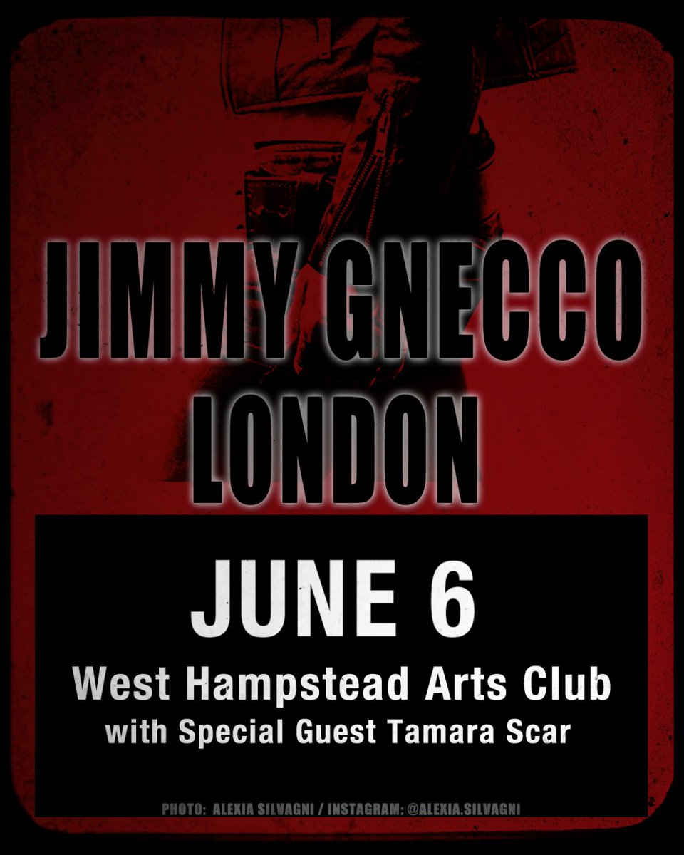 OURS (@oursmusic) on Twitter photo <a href="/JimmyGneccoNews/">Jimmy Gnecco</a> at <a href="/WHACLondon/">West Hampstead Arts Club</a>
June 6th with Special Guest <a href="/ScarTamara/">Tamara Scar</a>
ON SALE NOW! tickettailor.com/events/westham… <a href="/JimmyGneccoNews/">Jimmy Gnecco</a> at <a href="/WHACLondon/">West Hampstead Arts Club</a>
June 6th with Special Guest <a href="/ScarTamara/">Tamara Scar</a>
ON SALE NOW! tickettailor.com/events/westham…