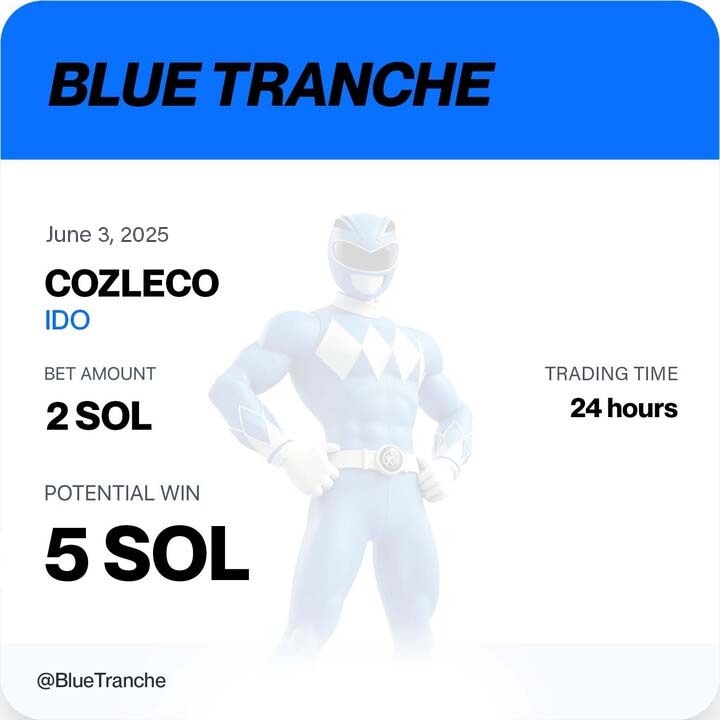 🔵 Blue Tranche is tapping into early-stage IDOs for high-growth potential.

With a 💰 2 SOL allocation into COZLECO | IDO, traded just 24 hours after launch, users can earn a potential return of 5 SOL.

Early access meets automated execution — powered by <a href="/TrancheVest/">TrancheVest ®</a>