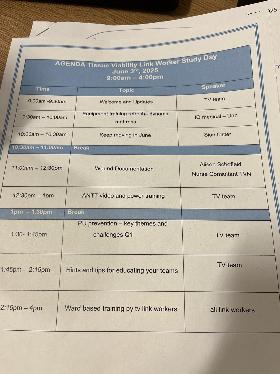 ⭐️ TissueViabilityTeam (@tvn_uhcw) on Twitter photo Packed agenda <a href="/nhsuhcw/">UHCW NHS Trust</a> tissue viability link worker day today - room full of staff ready to learn Packed agenda <a href="/nhsuhcw/">UHCW NHS Trust</a> tissue viability link worker day today - room full of staff ready to learn