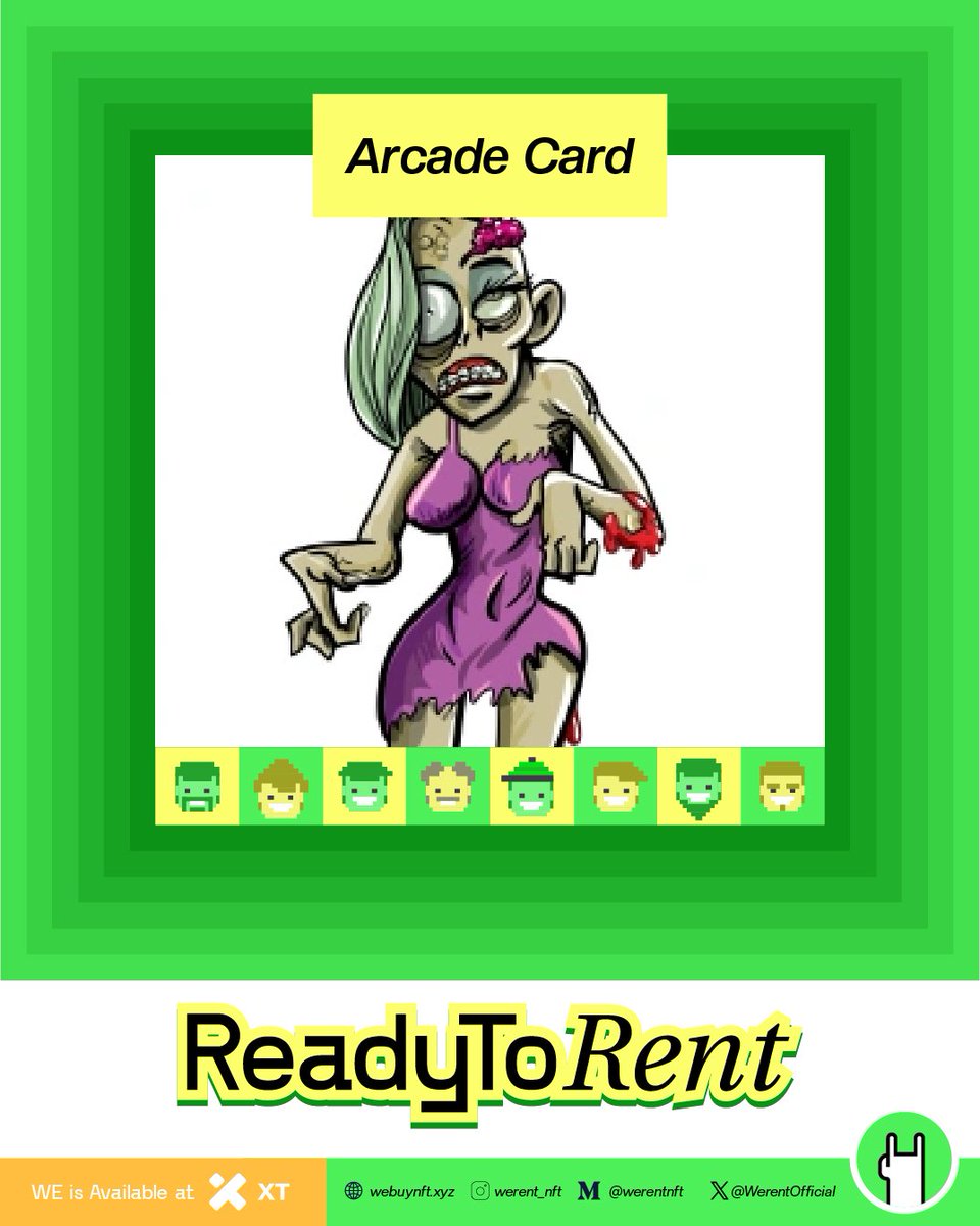 Unleash Arcade Card #141 on Werent 🎮🧟‍♀️

Arcade Card #141 is AVAILABLE now!
Own the undead energy and rent this zombie queen for up to 30 days.
Only on Werent—where gaming meets NFT power.
👉 market.werentnft.io/nft/226

#ReadyToRent