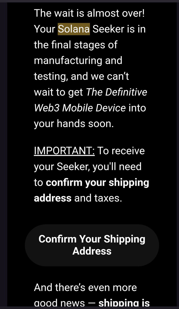 Looks like a sophisticated phishing attack hit me, would love to know how they got my e-mail address, maybe <a href="/solanamobile/">Seeker | Solana Mobile</a> can shed some light on how that could happen
(feel free to DM)