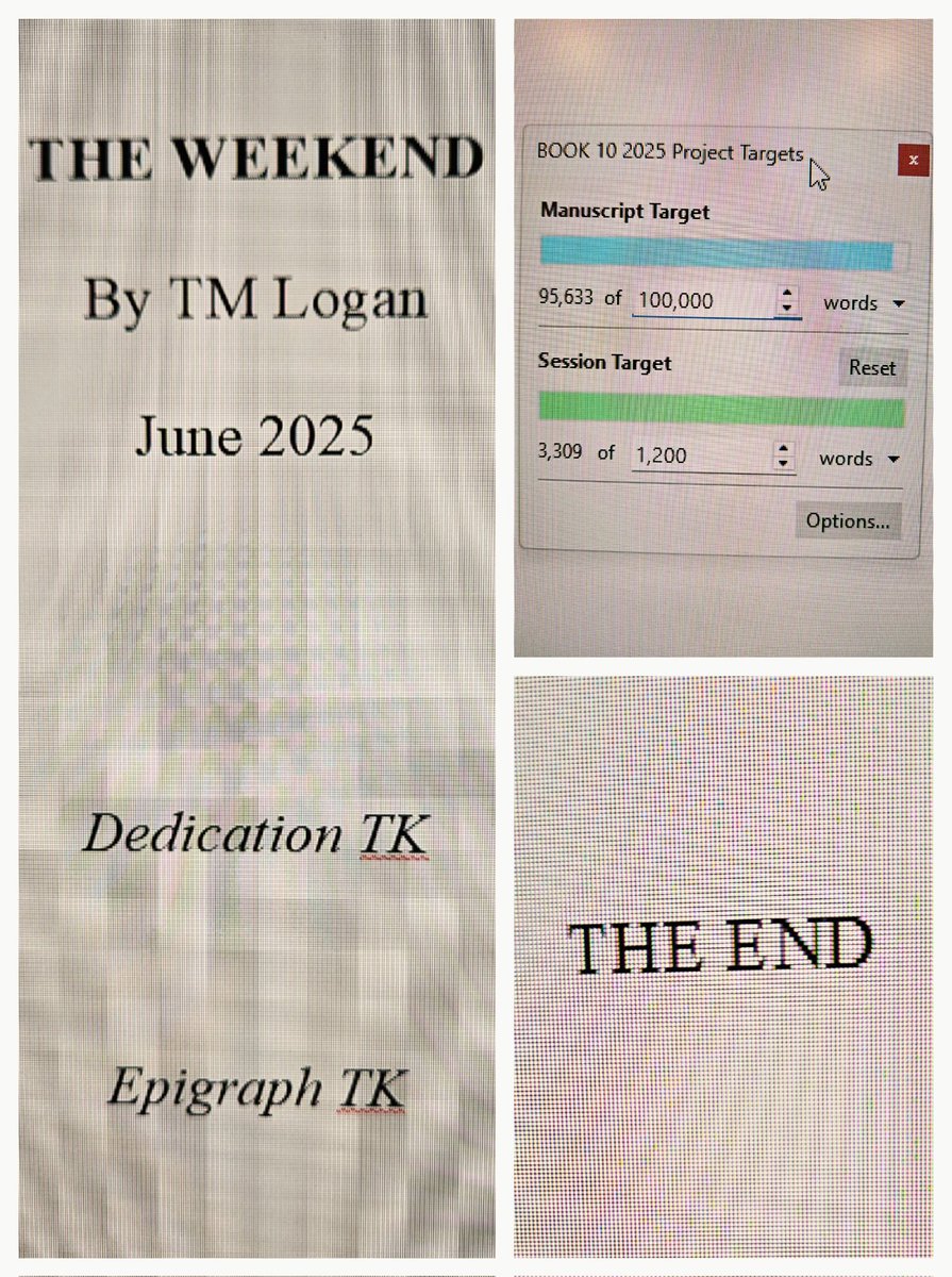 Book no.10 has left the building! Always quite a moment when you type those last two words on a first draft and press send. Every year I go right to the wire on my deadline and this year has been no exception😂 

Already excited for The Weekend to be out there in March 2026!