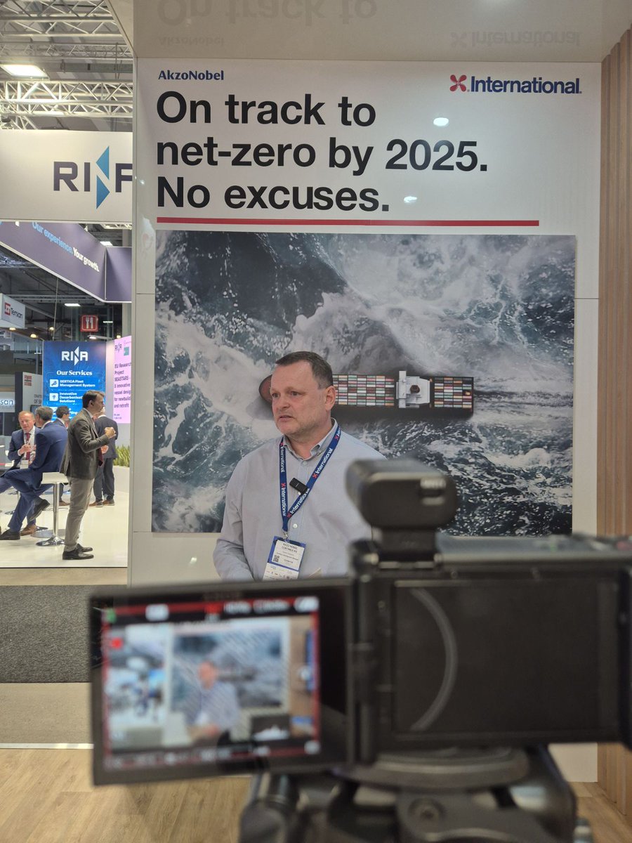 🎬 Behind the scenes with Trevor Solomon from AkzoNobel at #NorShipping2025! He shared how the company is driving innovation in hull efficiency, supporting IMO targets, and embracing digital tools for smarter coating performance.

Stay tuned for the full video – coming soon! 👀