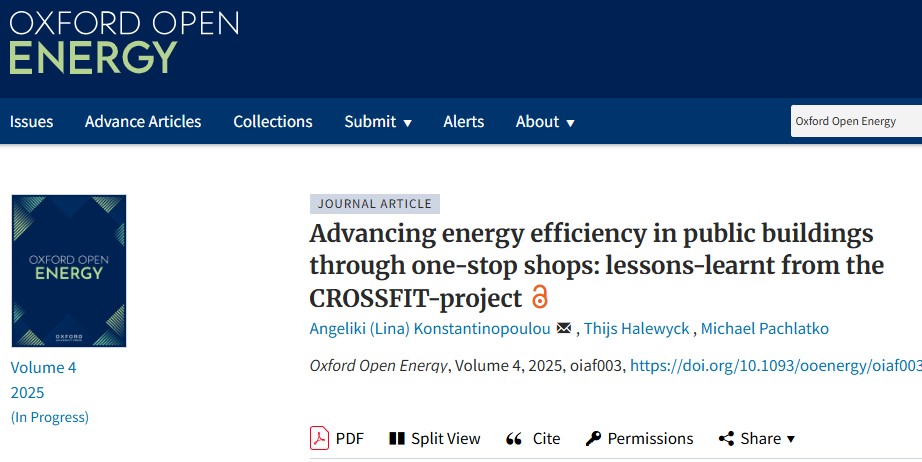 We’re proud to share that SEFA’s latest paper has been published in the 𝐎𝐱𝐟𝐨𝐫𝐝 𝐎𝐩𝐞𝐧 𝐄𝐧𝐞𝐫𝐠𝐲 𝐉𝐨𝐮𝐫𝐧𝐚𝐥
 
📚 Read the full paper here: lnkd.in/exy4u3aK

#CROSSFIT #Publicbuildings #OneStopShop #Finance #EUProjects #SEFA #SustainableFinance <a href="/LIFEprogramme/">LIFE Programme</a>