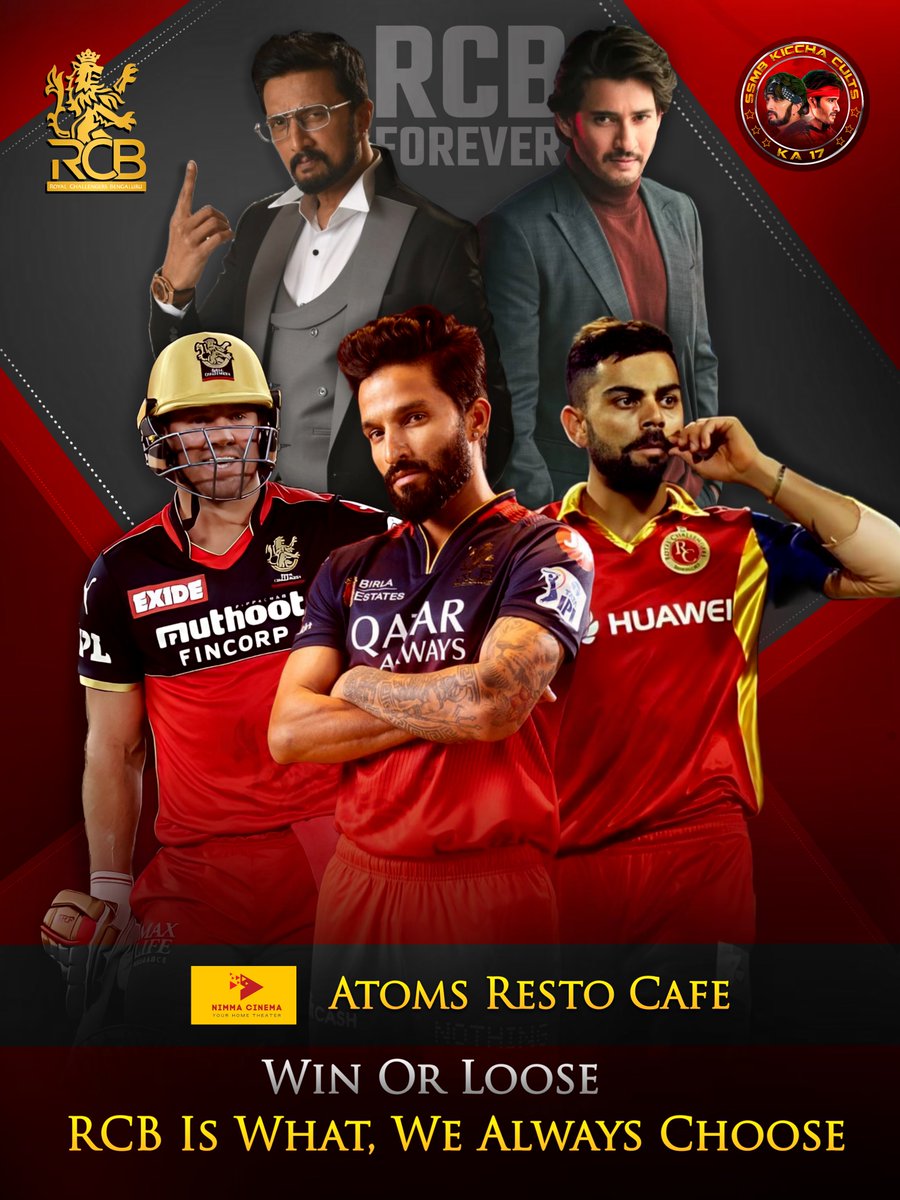 Jai RCB 💥🔥 

Wishing you a  historical win <a href="/RCBTweets/">Royal Challengers Bengaluru</a>  from" KA17 SSMB-KICCHA "  Fans group 

#RCBvsPBKS 
#Eesalacupnamde