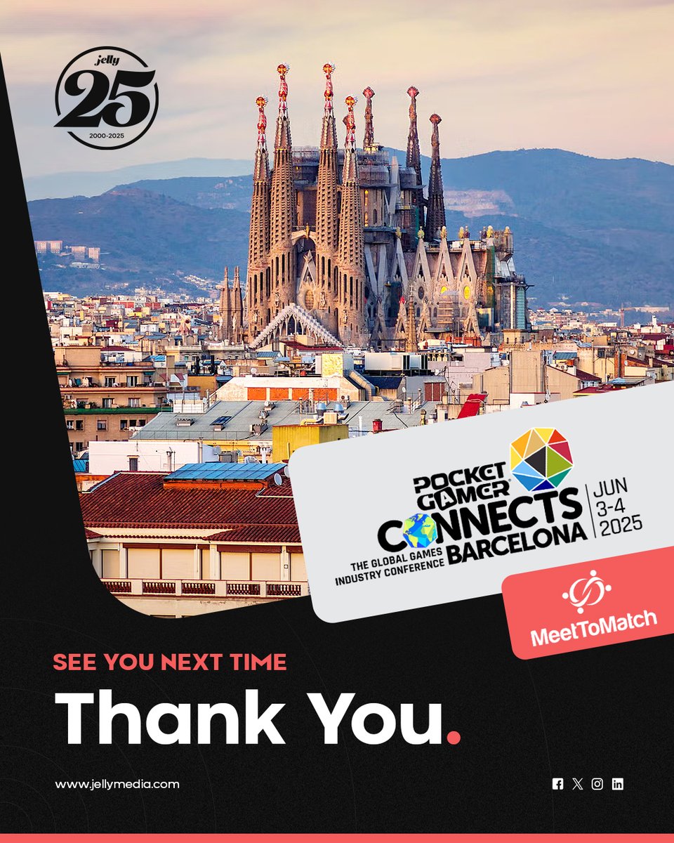 Jellymedia (@jellymedia) on Twitter photo That's <a href="/PGConnects/">Pocket Gamer Connects</a> Barcelona complete! ✅
A fun and productive 2 days of networking here in Spain making new industry connections and friends 🙌
Thank you to everyone who took the time to meet with <a href="/_busdevpeep/">Jamie Hughes</a> & <a href="/Graham_Day/">Graham Day @ #PGConnects</a>! It was a pleasure 🤝 That's <a href="/PGConnects/">Pocket Gamer Connects</a> Barcelona complete! ✅
A fun and productive 2 days of networking here in Spain making new industry connections and friends 🙌
Thank you to everyone who took the time to meet with <a href="/_busdevpeep/">Jamie Hughes</a> & <a href="/Graham_Day/">Graham Day @ #PGConnects</a>! It was a pleasure 🤝