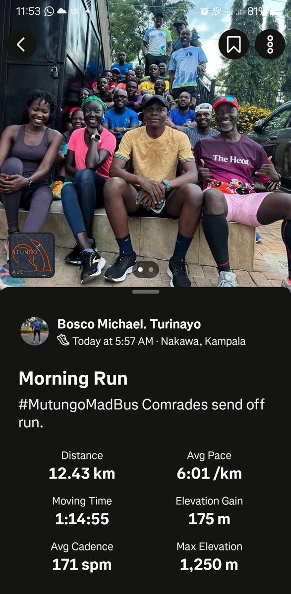 TurinayoB's tweet image. On on. wish our Members Kabushenga, Denis & Mosebi who are going to participate in the Comrades Ultimatehuman race in South Africa 🇿🇦 well.