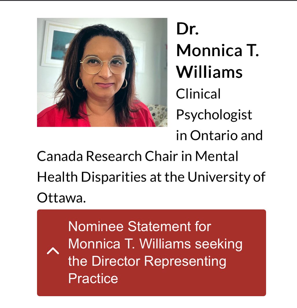 I’m running for Director, Representing Practice on the CPA Board of Directors.

As a clinical psychologist, researcher, clinic director, and trainer, I bring 20+ years of experience in evidence-based and culturally-informed care.

CPA members: check your inbox and vote!