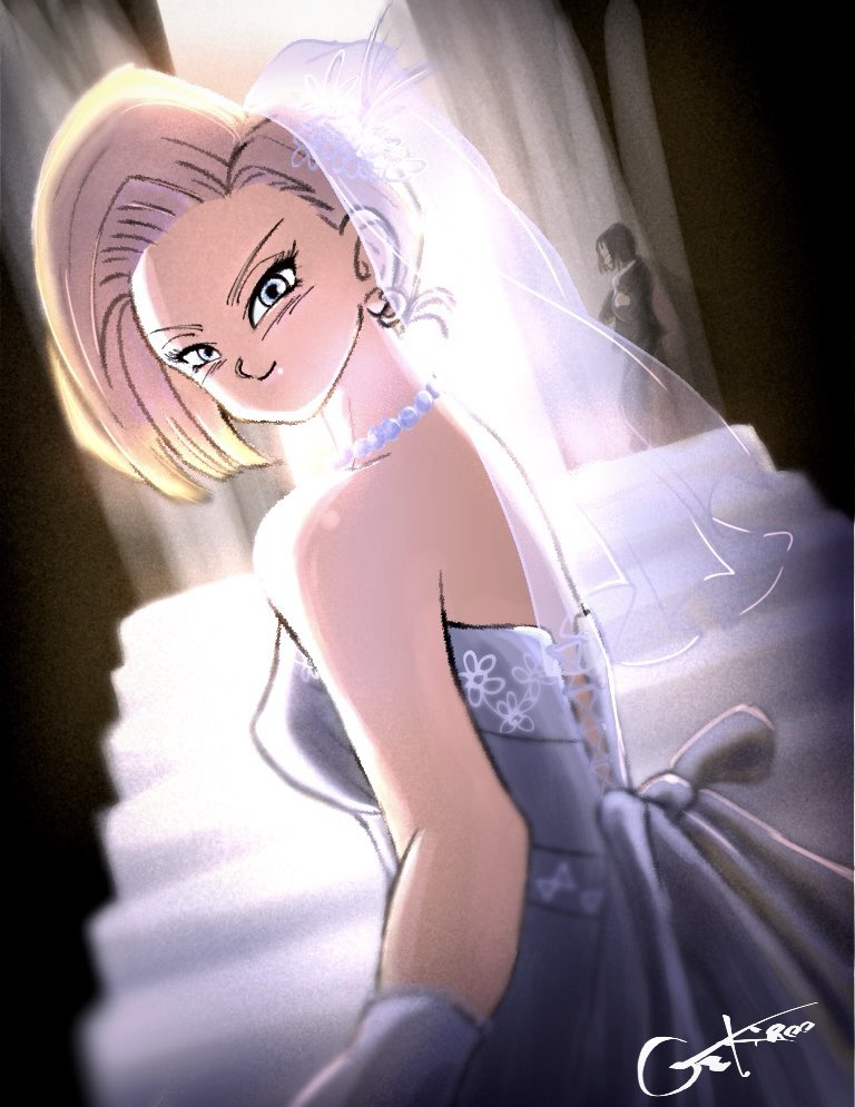 ジューンブライドな18号さん
#イラスト #ドラゴンボール #DragonBall