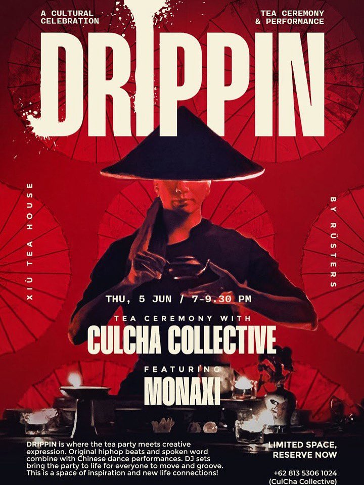 chatea.short.gy/Culcha Ubud tastemakers and tea connoisseurs, the CulCha Collective, takeover the tea table for a night of puerh drip and ceremonial performance.