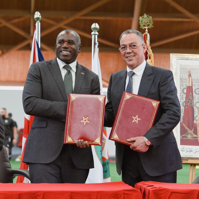 FCDOGovUK's tweet photo. The UK’s 800-year relationship with Morocco is thriving 🇬🇧🇲🇦

Our Strategic Dialogue has unlocked new opportunities for British businesses, including a UK-Morocco partnership to deliver the World Cup 2030. 

We are building respectful relationships to power 21st century growth.