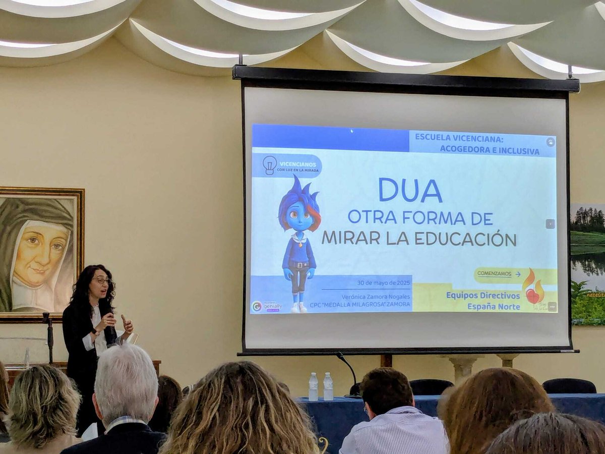 En el encuentro de fin de curso de equipos directivos, Verónica Zamora (La Milagrosa, Zamora) compartió una #inspiradora visión sobre el DUA.

✨ La #inclusión es clave: no adaptamos para la #diversidad, partimos de ella.

Una nueva forma de enseñar empieza con otra mirada 👀📚.