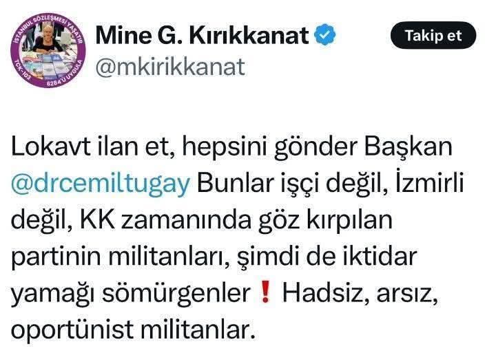 DİSK artık AK Partinin arka bahçesi..
Gülermisin ağlarmısın..
İşci düşmanı çifte standartlı laikus otus bayan..
