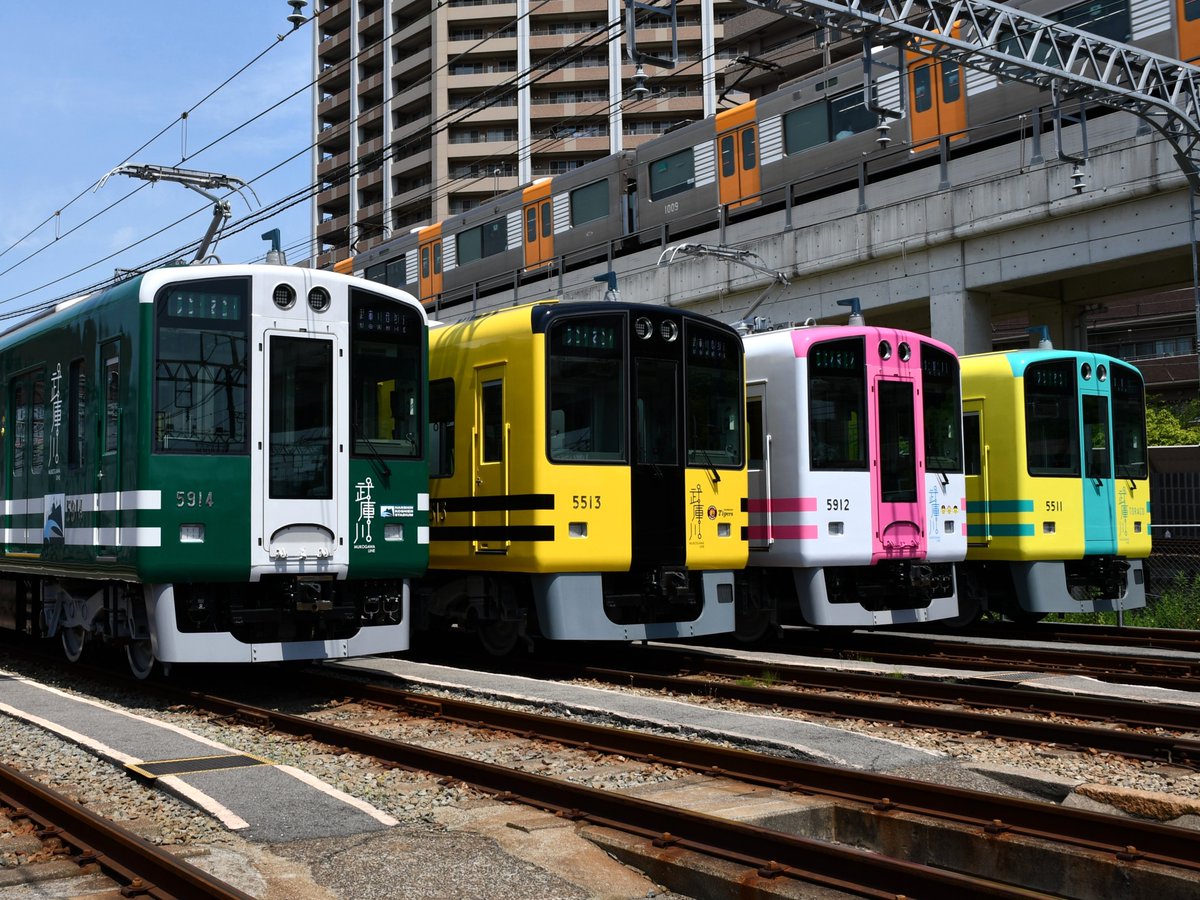 阪神電車ちょこっと話】 本線を走行していた普通用車両5500系が武庫川