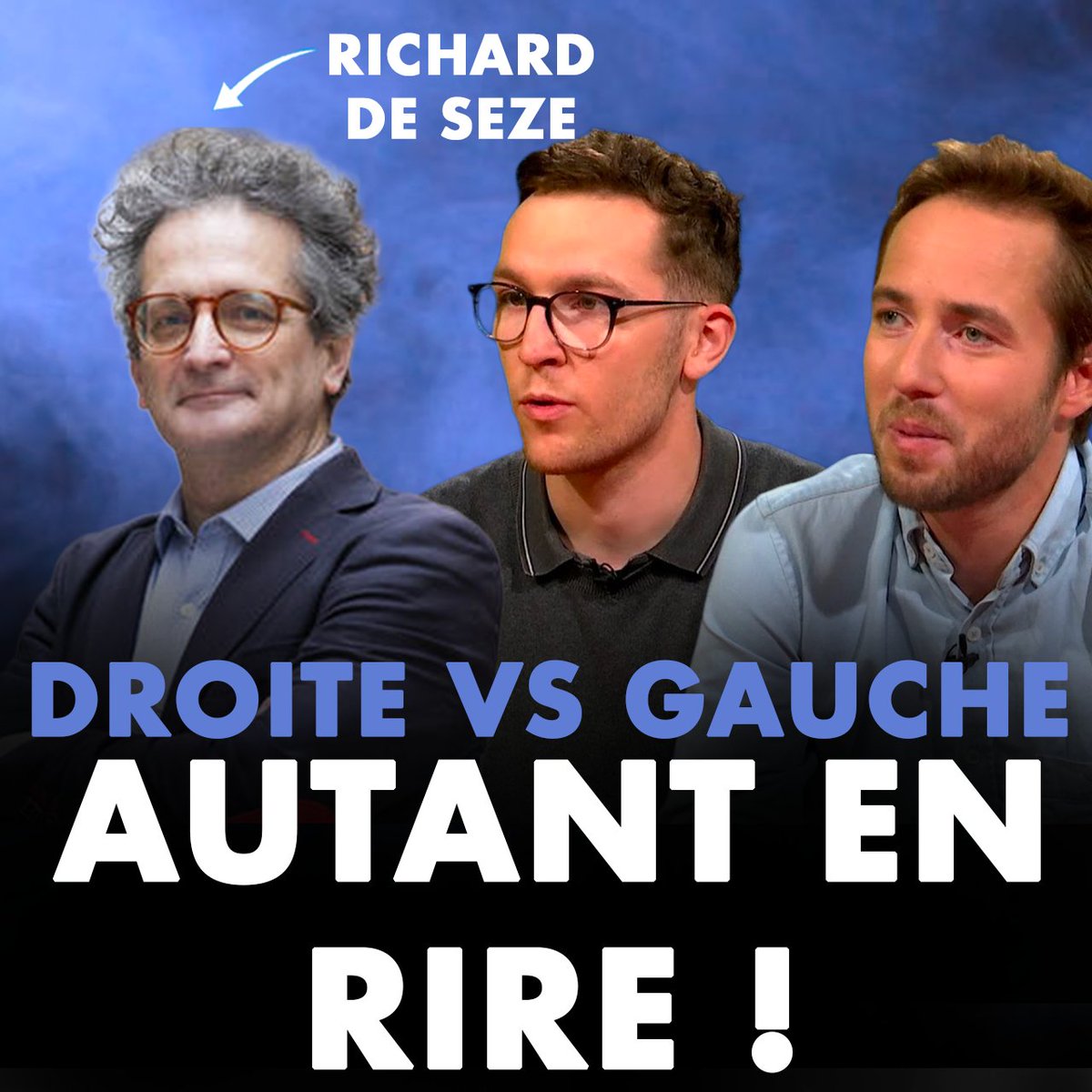 Tocsin (@tocsin_media) on Twitter photo 🔵 TINTIN #8 : TOCSIN EST-IL DE DROITE ? 🔵
Les Tintins reçoivent <a href="/RicharddeSeze/">Richard de Seze</a> pour un débat sans tabou sur le clivage droite/gauche !
Rendez-vous Mercredi à 18h ici : 👉youtube.com/watch?v=T7Rp3s…
Avec <a href="/C_Perrigny/">Corentin Perrigny</a> et <a href="/ValSchrmr/">Valentin Schirmer</a> 🔵 TINTIN #8 : TOCSIN EST-IL DE DROITE ? 🔵
Les Tintins reçoivent <a href="/RicharddeSeze/">Richard de Seze</a> pour un débat sans tabou sur le clivage droite/gauche !
Rendez-vous Mercredi à 18h ici : 👉youtube.com/watch?v=T7Rp3s…
Avec <a href="/C_Perrigny/">Corentin Perrigny</a> et <a href="/ValSchrmr/">Valentin Schirmer</a>