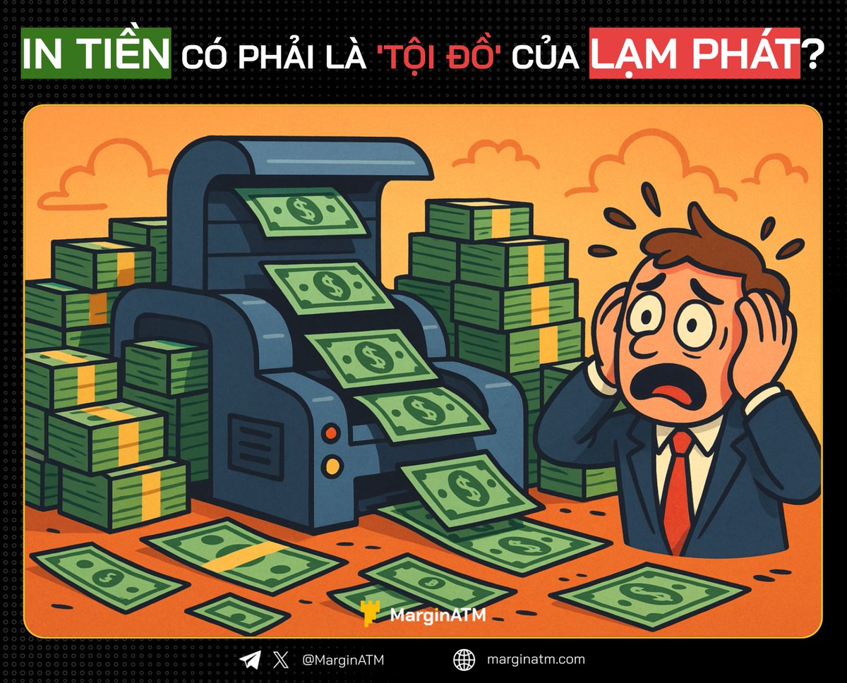 🚨 IN TIỀN CÓ PHẢI LÀ 'TỘI ĐỒ' CỦA LẠM PHÁT?

Trong thời kỳ thị trường biến động, từ “in tiền” luôn trở lại như một từ khóa gây ám ảnh. Từ giới đầu tư đến người dân thường, ai cũng sợ một tương lai mà đồng tiền mất giá, giá cả phi mã, tài sản bốc