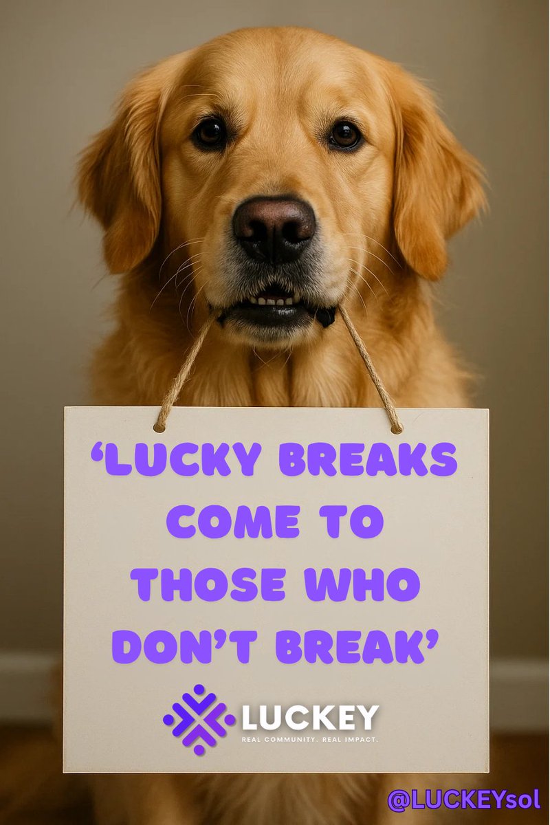 GOOD MORNING! 🌞

Lucky breaks aren’t luck — they’re earned.
Don’t break. Stay $LUCKEY.

luckey.meme — coming soon!

#Solana #GoodMorning #Tuesday #CryptoWithImpact #ProofOfPurpose