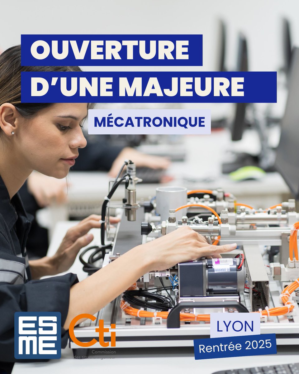 Suite à la décision de la Commission des titres d'ingénieur (CTI),  l’ESME obtient non seulement le renouvellement de son diplôme  d’ingénieur pour 5 ans (la durée maximale), mais aussi l’ouverture  complète du cycle ingénieur à Lyon dès la rentrée 2025 !