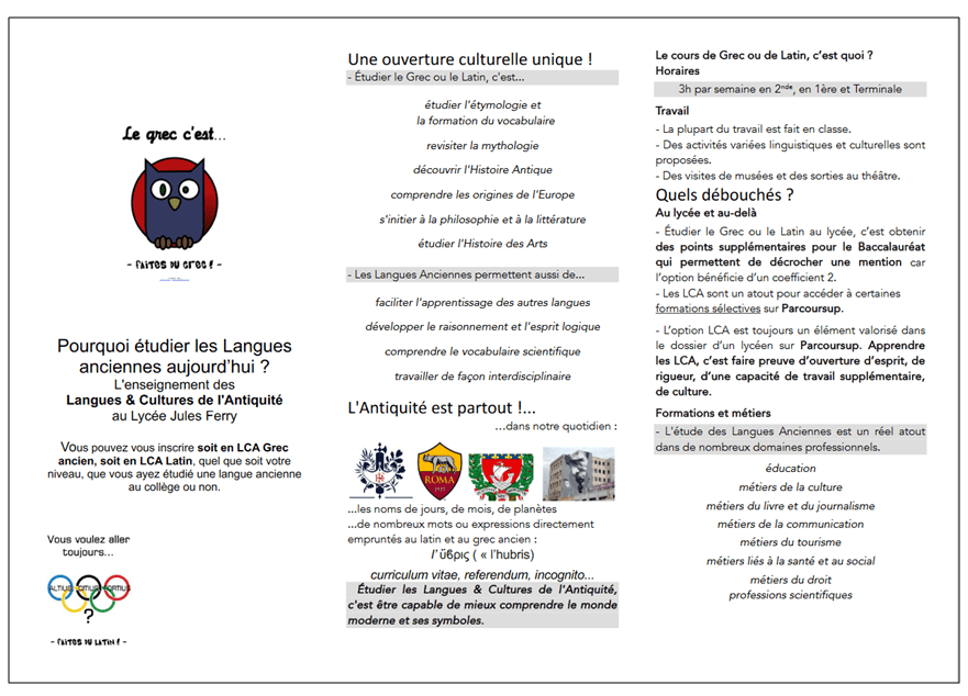 Informations relatives à l’enseignement des langues anciennes au collège et au lycée : rentrée 2025
lyc-jules-ferry.fr/?p=14815
